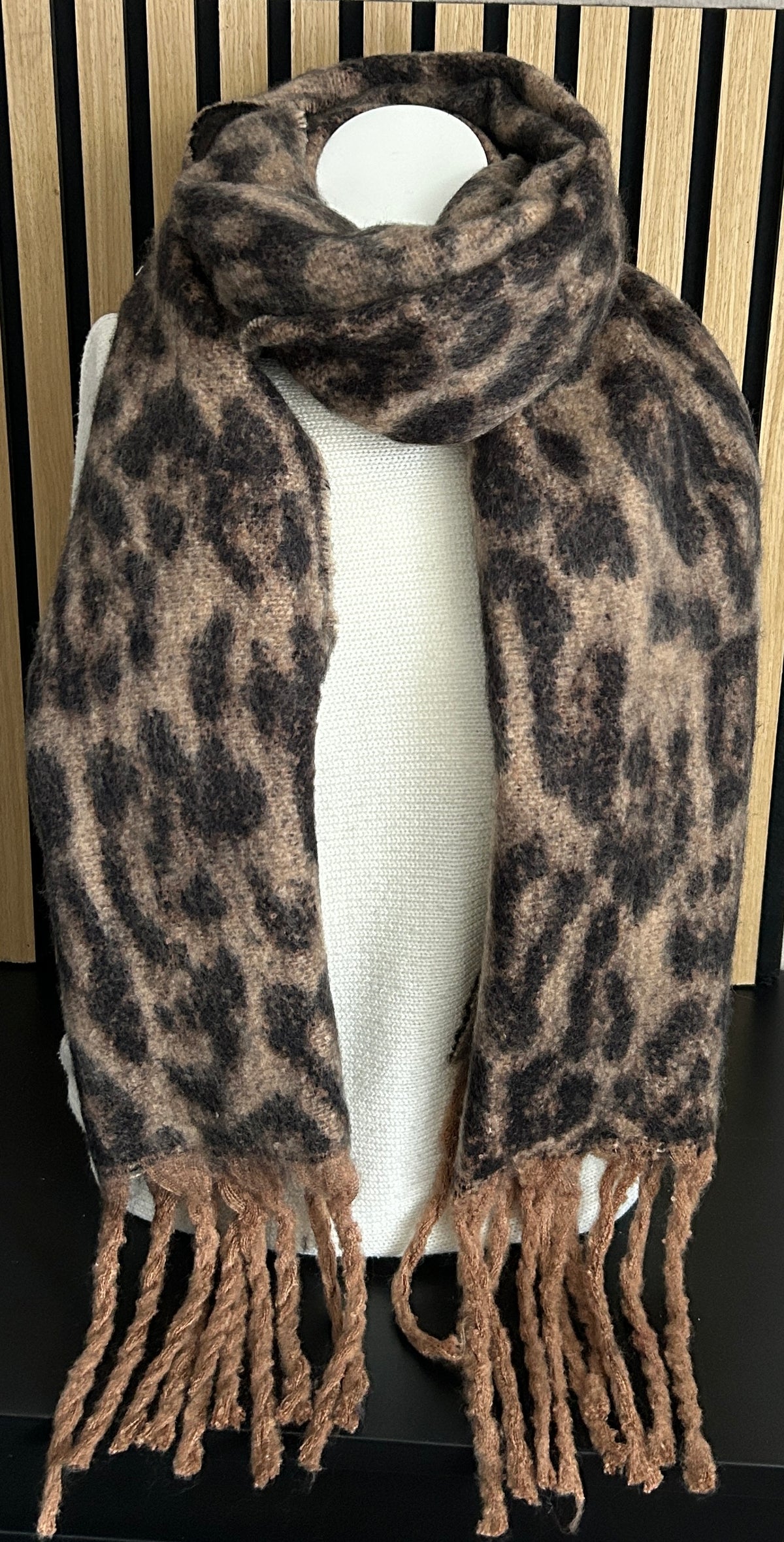 Winter sjaal bruin-beige