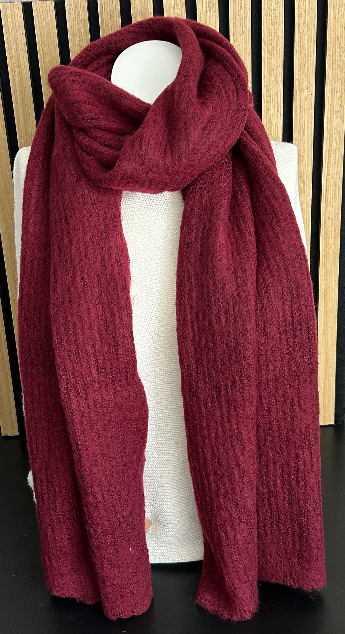 Effen sjaal bordeaux