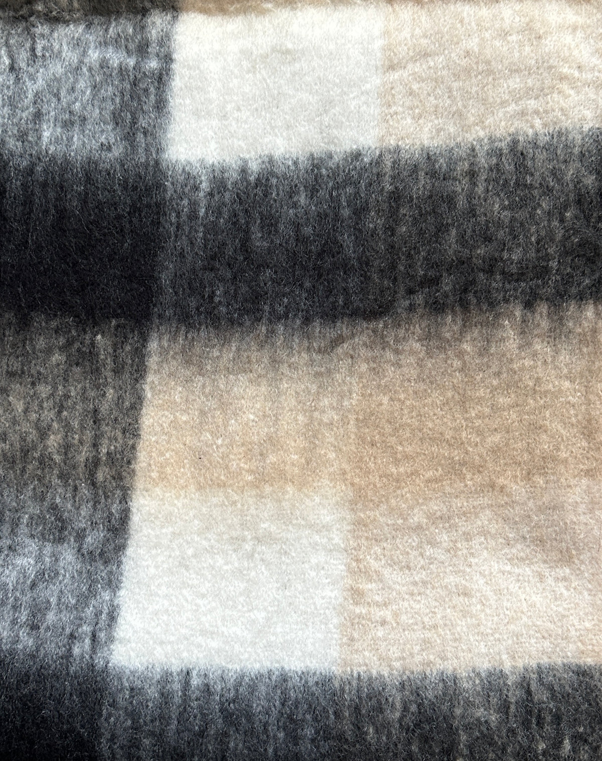 Winter sjaal zwart-grijs-beige