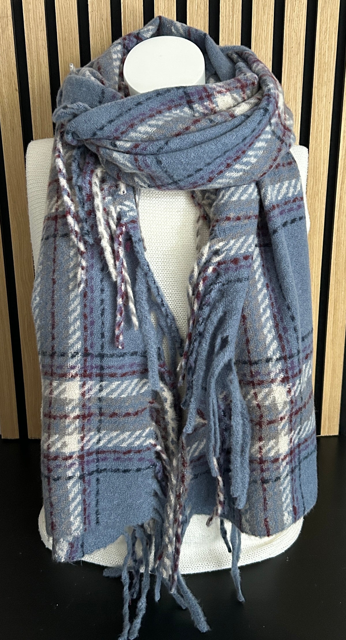 Winter sjaal blauw