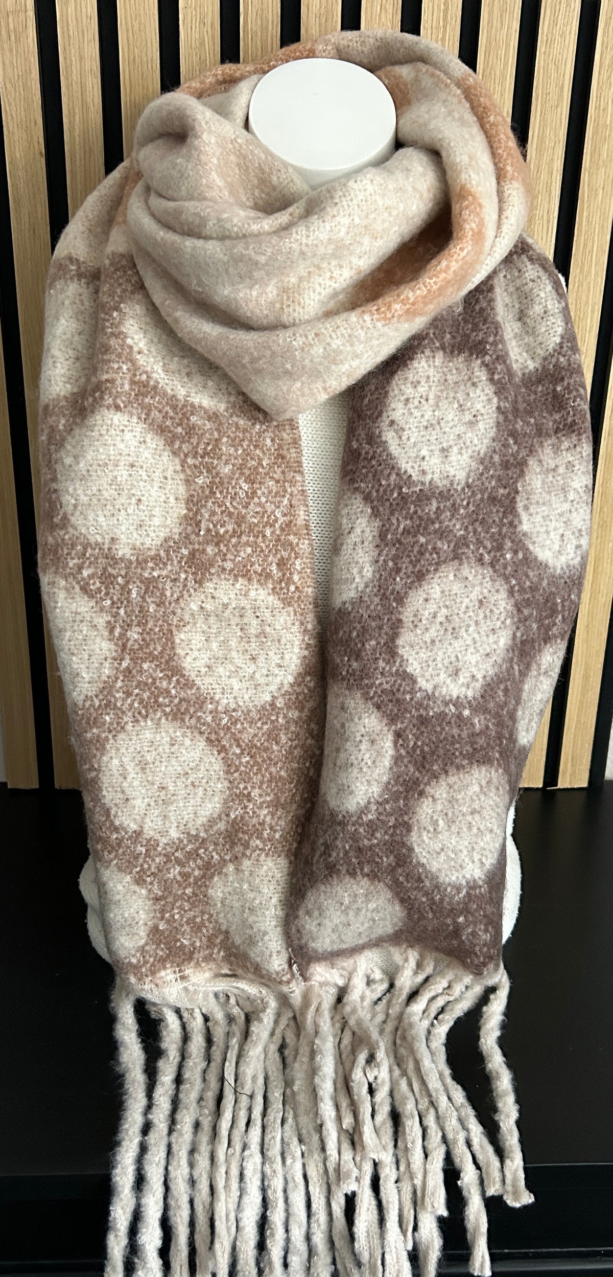 Winter sjaal bruin-beige