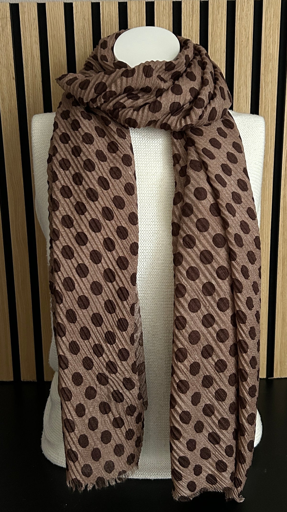 Dames sjaal beige-bruin