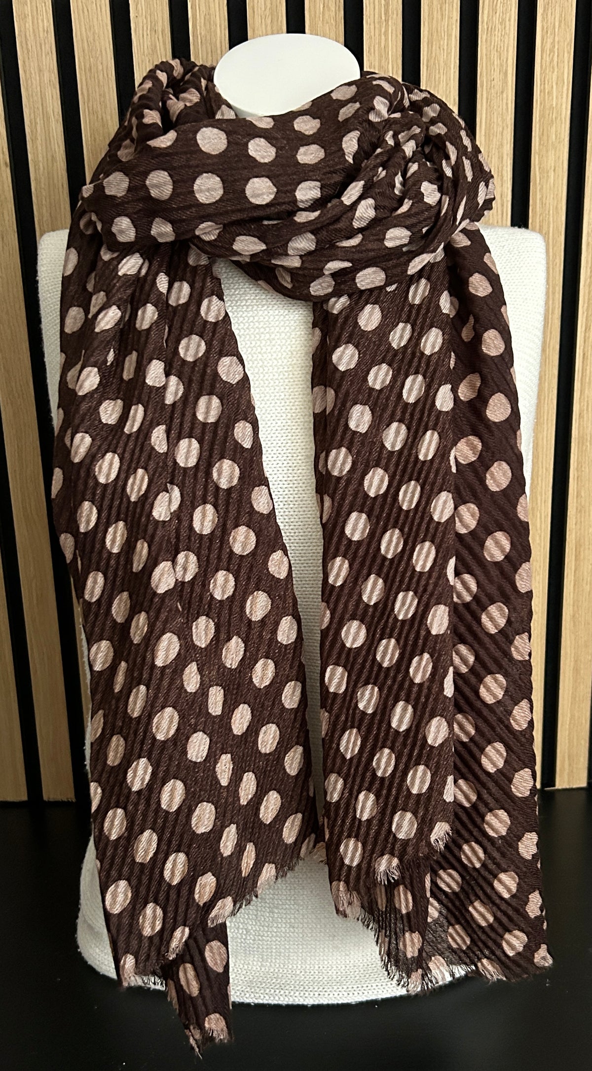 Dames sjaal bruin-beige