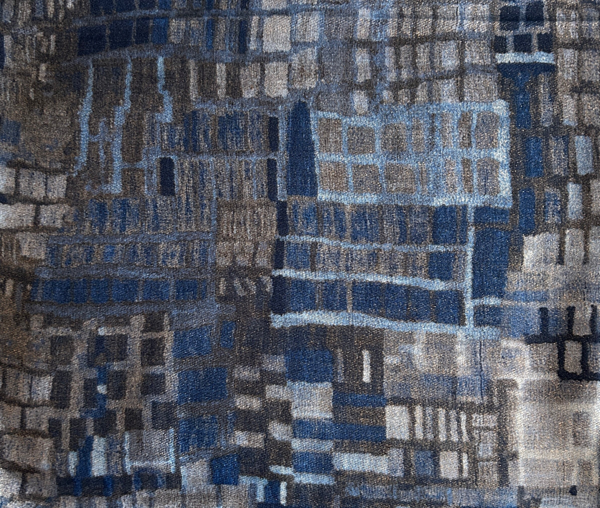 Dames sjaal blauw-goud
