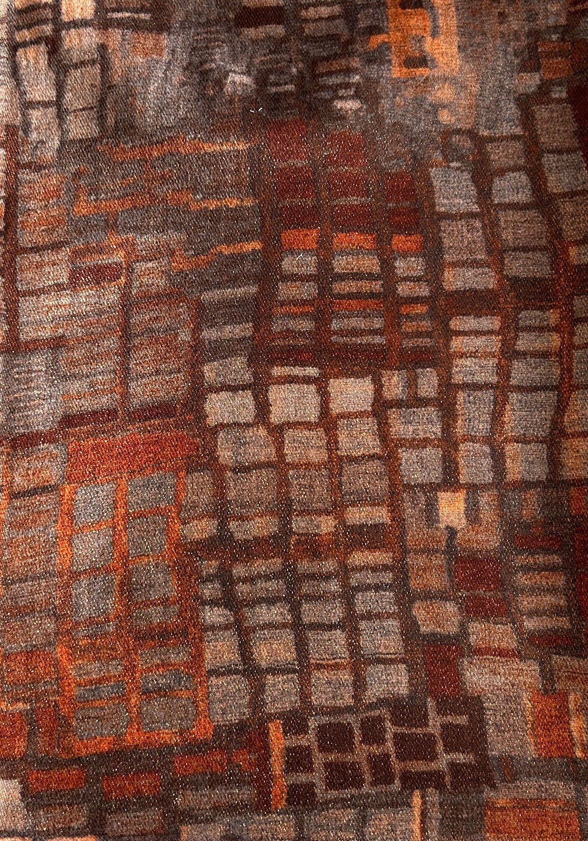 Dames sjaal oranje-bruin