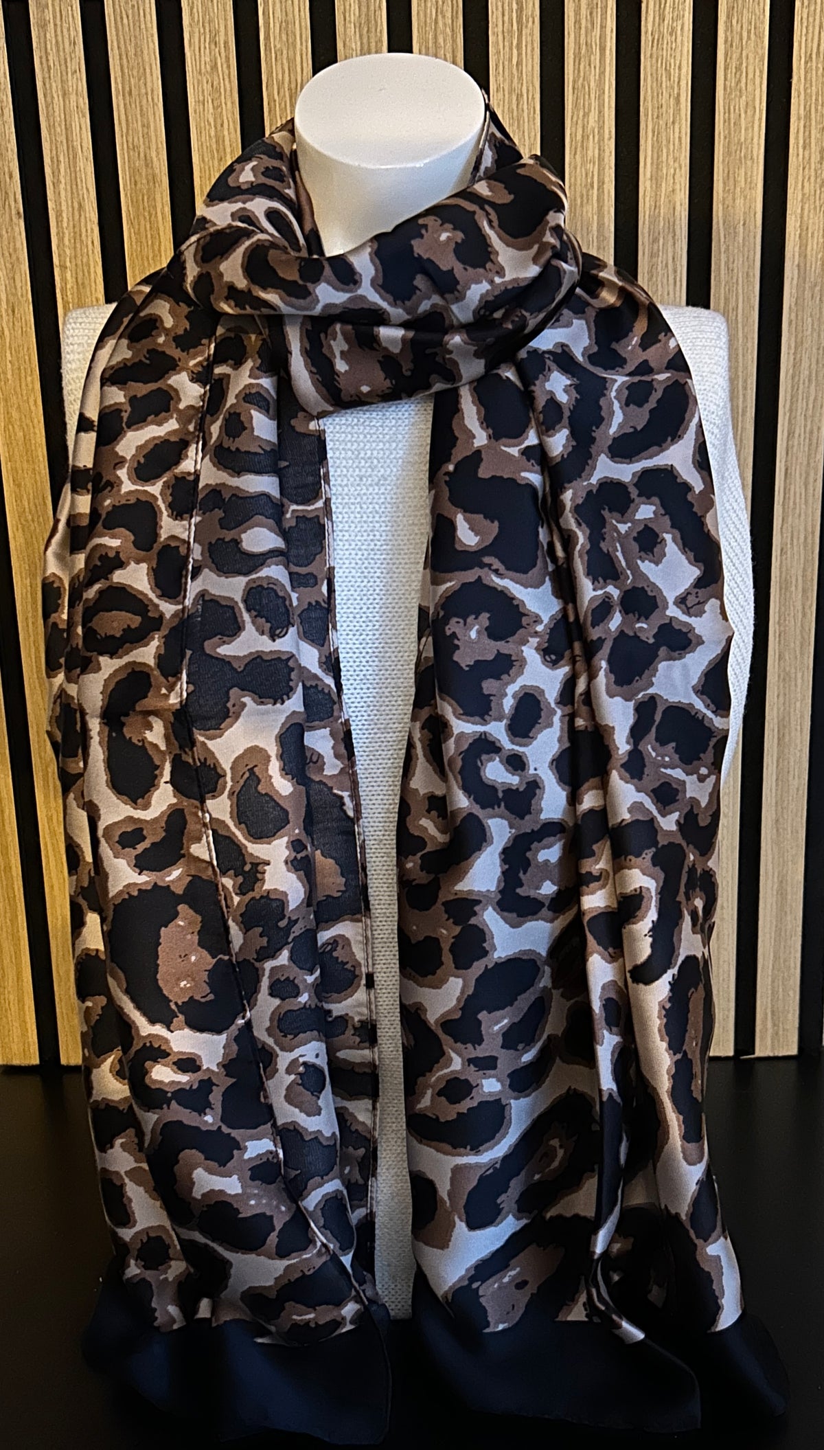 Tijger sjaal bruin-beige