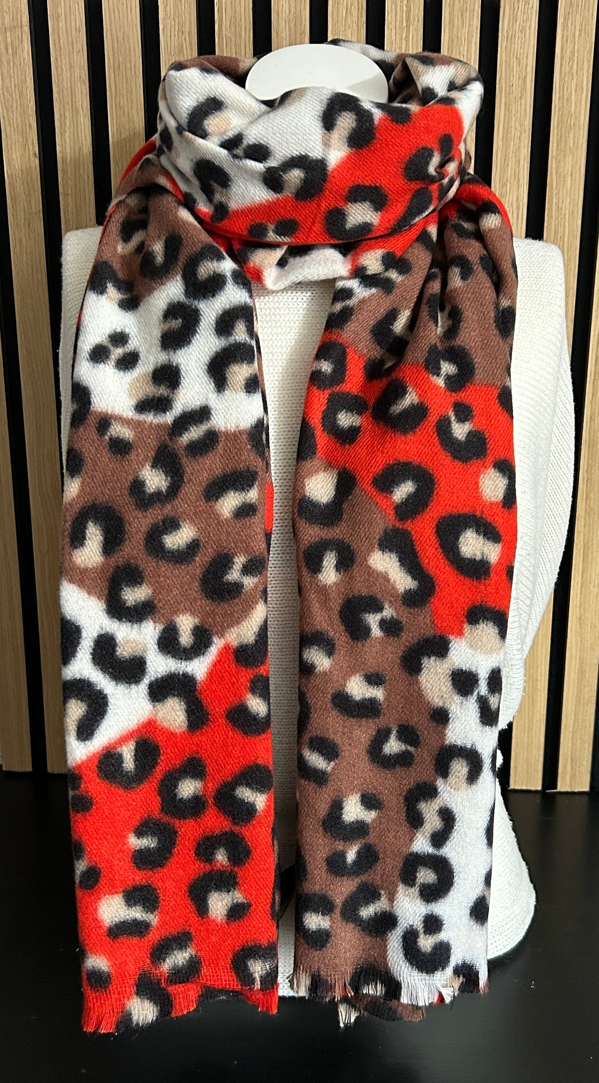 Tijger sjaal rood-wit