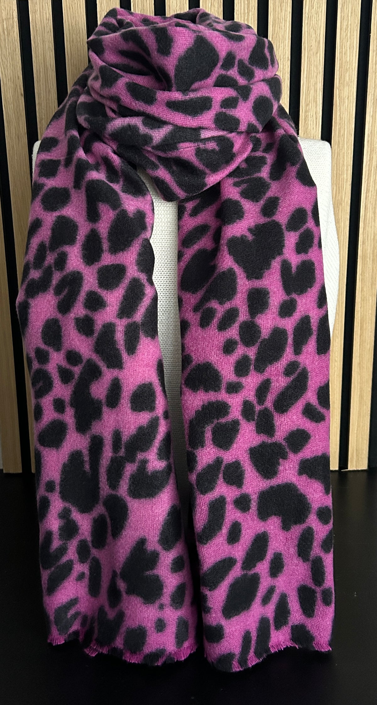 Tijger sjaal cerise-zwart