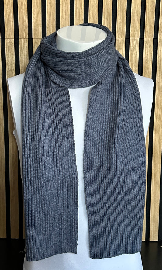 Heren sjaal effen denim