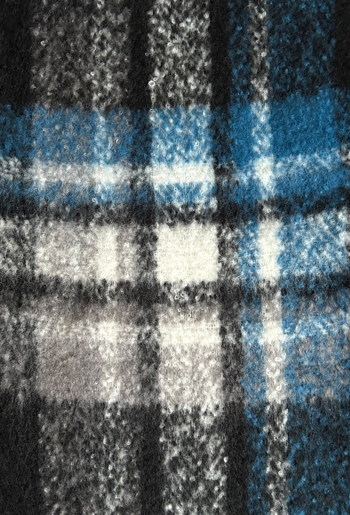 Wintersjaal zwart-blauw