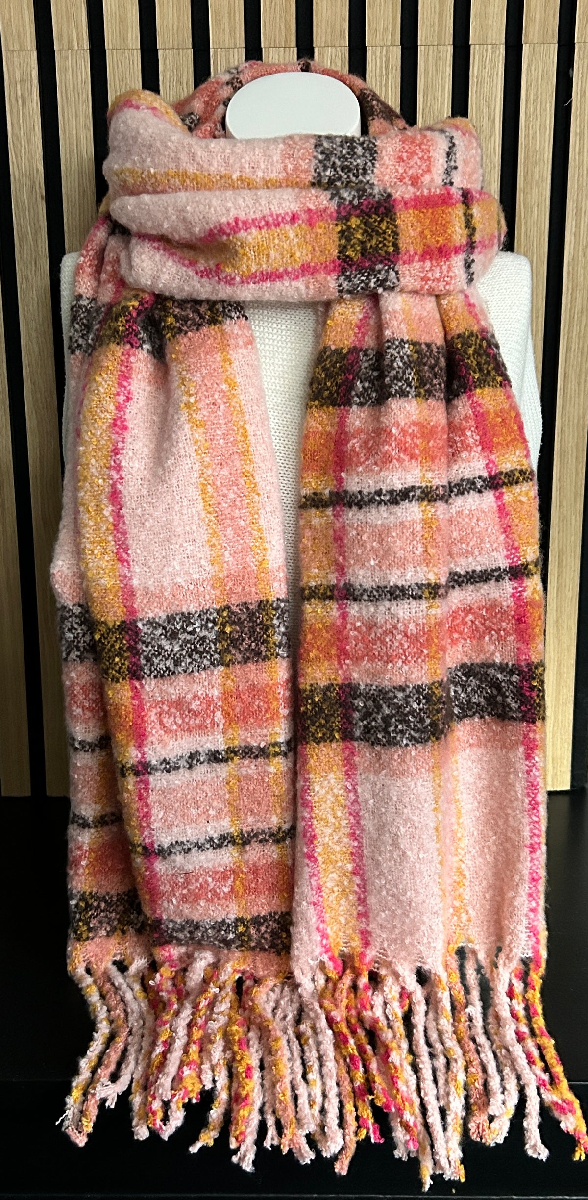 Wintersjaal oranje-bruin