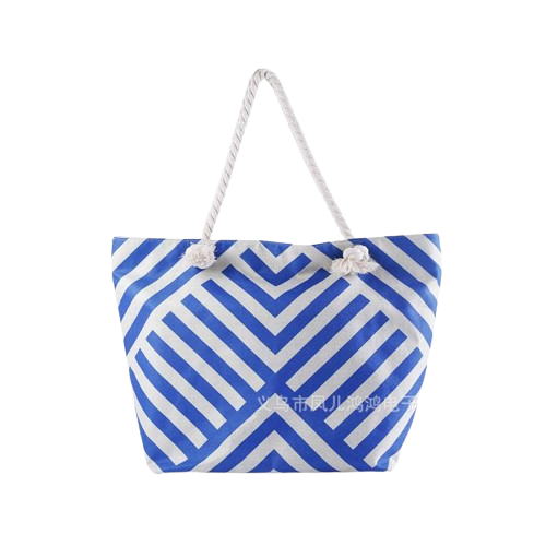 Strandtas blauw-wit