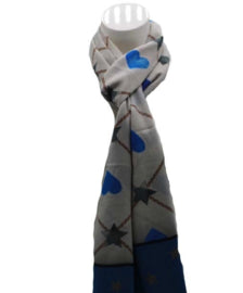 Sterren sjaal blauw