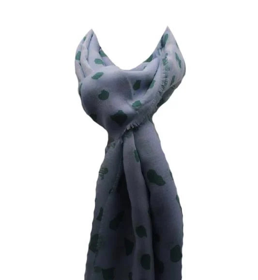 Tijger print sjaal blauw