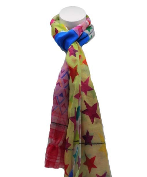 Sterren sjaal multicolor
