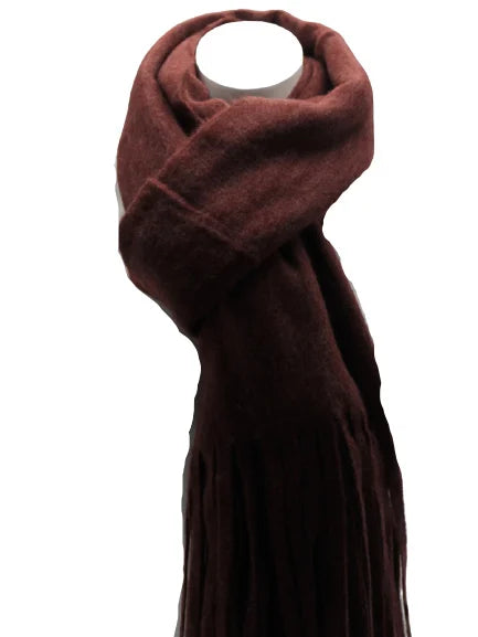 Sjaal dames effen winter sjaal bordeaux